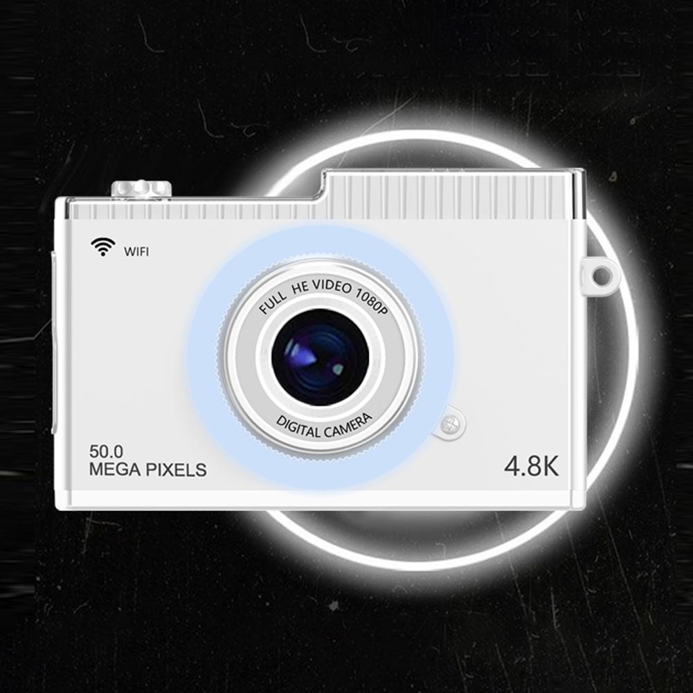 Цифровая камера 4K FHD 50 МП с автофокусом, 2,4-дюймовым экраном IPS, WIFI-камерой для селфи, 16-кратным зумом и функцией стабилизации изображения для фото и видео