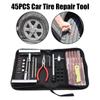 Auto Bike Tire Repair Studding Tool Set Car Tire Repair Tool Motorcycle Car Accessories 45 PCS Tyre Repair Kit Puncture Plug Set
