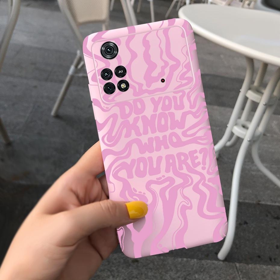 Чехол для Xiaomi Poco M4 Pro Милый узор Конфетный цвет Чехол для телефона Для Poco M 4 M4 Pro 5G 4G PocoM4 Мягкий силикон ТПУ Задняя крышка