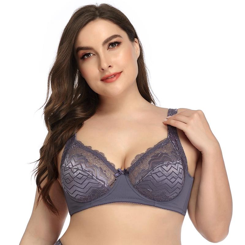 Women Bra C Cup Lace Wired Underwear Ultra Thin Unlined Bras