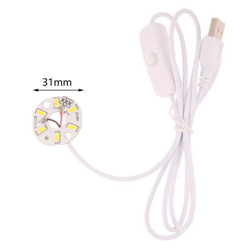 1 шт. 1,5 м длина линии Dc5V светодиодные чипы Smd5730 светодиодная лампа Usb 3 Вт световая панель теплый белый свет с кабелем включения/выключения