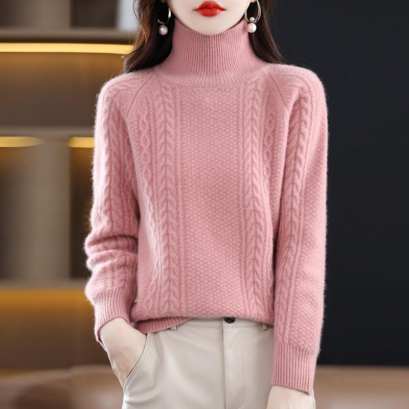 Женский кашемировый свитер Qinghe кашемир 30% кашемир 70% шерсть осенне-зимний кашемировый толстый пуловер мягкий и теплый