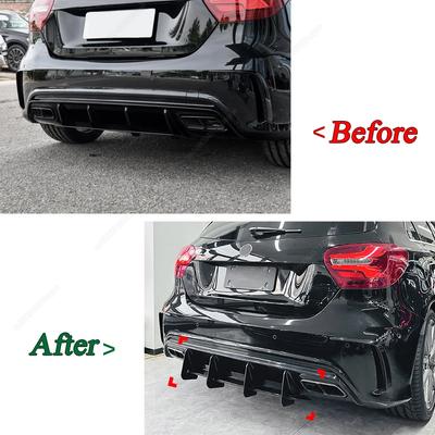 Сплиттер-диффузор накладка на задний бампер для Mercedes Benz A Class W176 A180 A200 A250 A260 A45 AMG 2013-2018 Хэтчбек Обвес