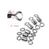 100 Pcs 12mm High Tensile 8 Shape Barrel Bearing Fishing Swivel Snap Hook Connect Ring