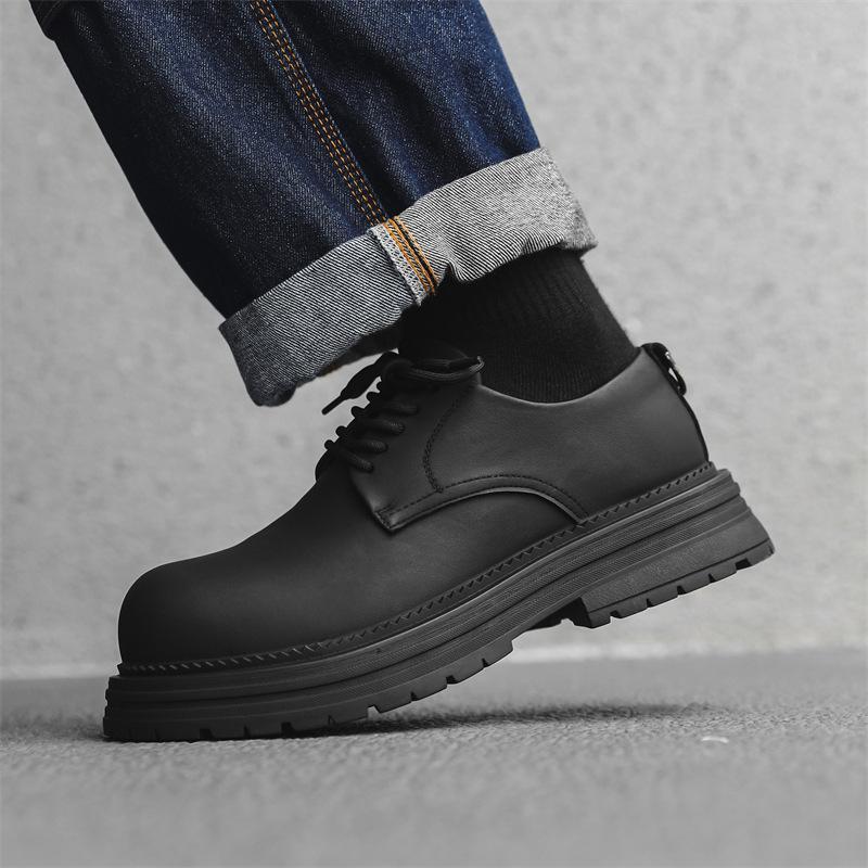 Британский стиль, большие кожаные туфли, мужские, весна-лето, деловые, повседневные туфли, универсальные туфли дерби на платформе 2234-J