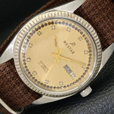 Б/у WESTAR AUTOMATIC SWISS MENS DAY&DATE ОРИГИНАЛЬНЫЕ ЧАСЫ-ЦИФРАГМЕНТЫ a432797-2