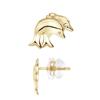 Earrings - LÉA &; ARTHUR - 2 DOLPHINS - 375 Yellow Gold - SILICONOR Stroller System - Child