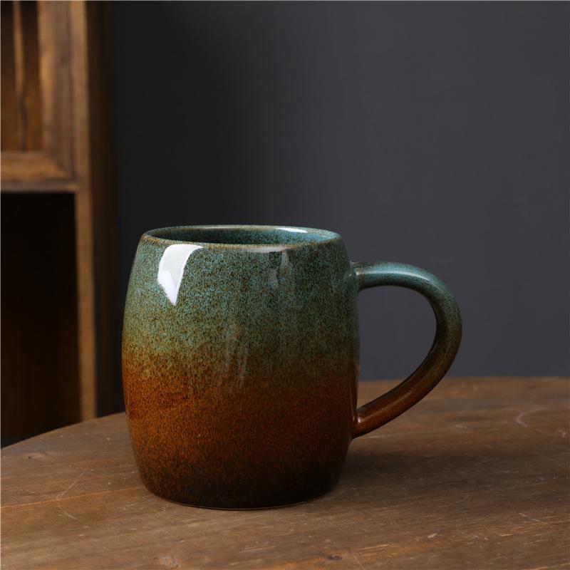 Kiln-Changed Ceramic Cup Large Capacity Cup Office Gift Water Cup Household Retro Coffee Cup