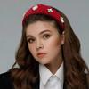 1 шт. Европейская и американская бархатная повязка на голову для женщин, повязки на голову с бриллиантами и жемчугом, обруч для волос, головной убор для леди, для повседневного ношения