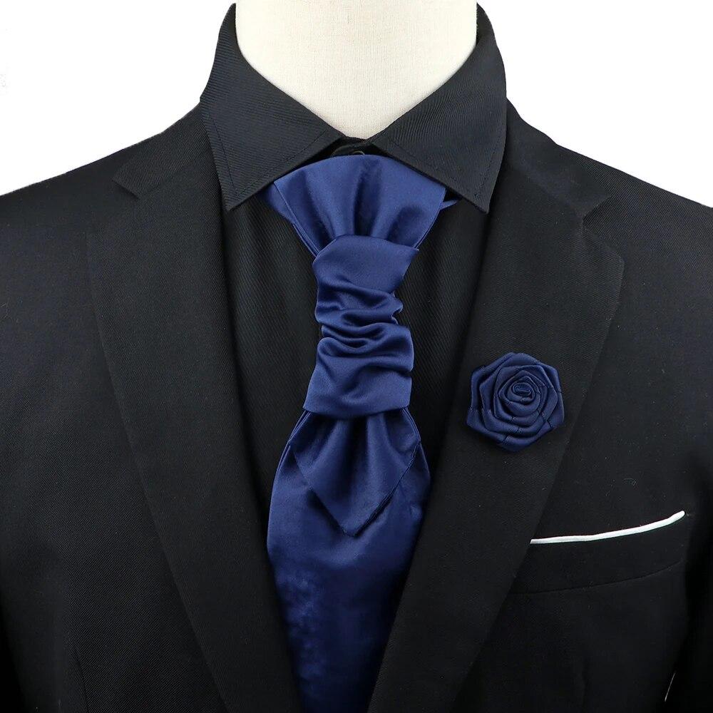 Мужской, Галстук с пейсли, Набор брошей для галстука, Красный, Черный, Регулируемый галстук, Роскошный, Смокинг, Свадьба жениха,