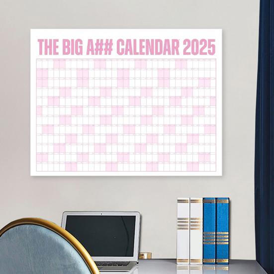 2025 Dry Erase Calendar Large Yearly Planner for Wall 47" X 35" Horizontal Layout Erasable Calendar for Classroom Office Home