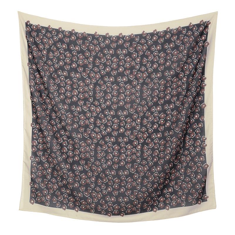 Autumn and Winter Hot-selling New Floral Printing Large-size Square Scarf Women's Popular Malay Women's Headscarf