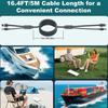 Fast Speed Networking Cable With DC5521 Power 5Meters Durability For Router Satellite Outdoor Equipment Data Transfer