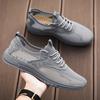 Fashionable Men's New Fly Woven Breathable Mesh Shoes for Summer Outdoor Round Comfort and Anti Slip Men's Low Top Sports Shoes