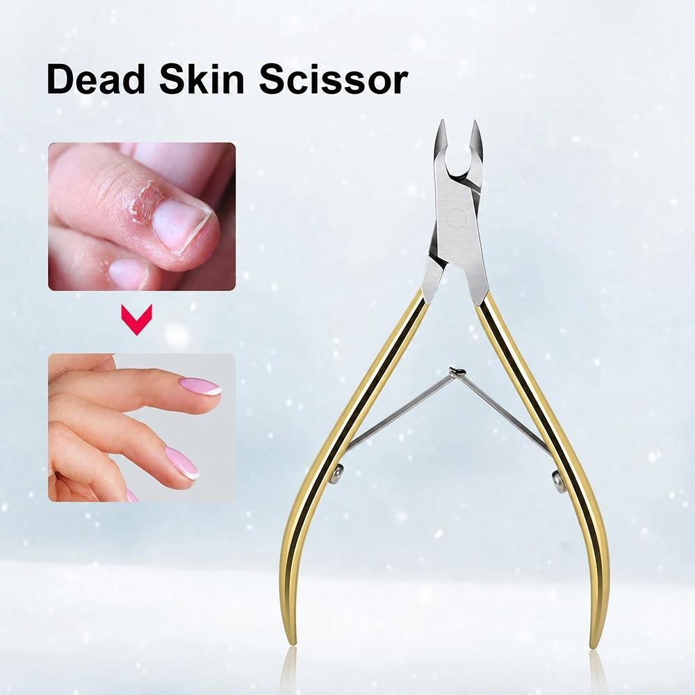 Gold Dead Skin Scissor Heavy Duty Toenail Trimmer Nail Cutter Cuticle Nipper  Toenails Care
