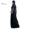 Halloween Costume Suit Witch Queen Dress Shawl Set Scary Death God Women Outfit Skull Printed Dark Style Dress for Halloween Party Stage Show