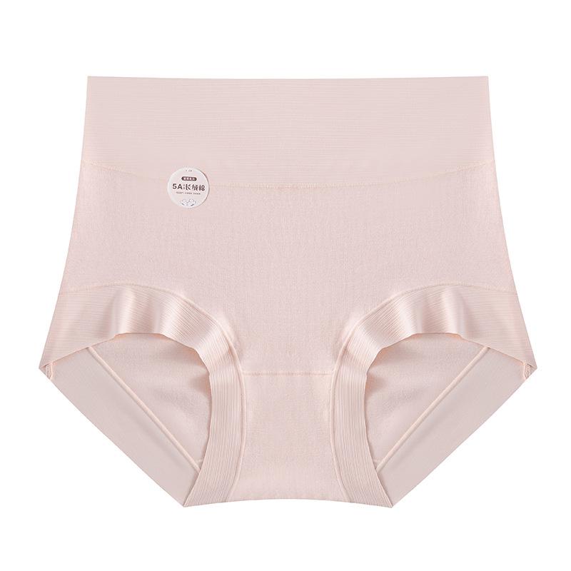 Long Staple Cotton Underwear Ladies High Waisted Seamless Teenage Postpartum Underwear Antibacterial Breathable
