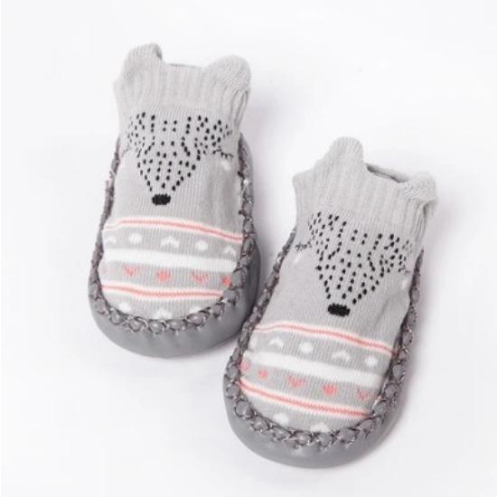 Детские носки-тапочки с резиновой подошвой для девочки, мальчика, младенца, новорожденного, детские напольные носки-обувь, противоскользящие, с мягкой подошвой, для малышей, для дома