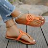 Women's Flat Slippes Summer Plus Size Ladies Flip Flops Retro Open Toe Casual Slide Shoes for Women Outdoor Female Thong Sandals