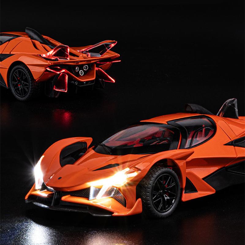 1:24 Проект Аполлон EVO Сплав Спортивный Автомобиль Модель Литье под Давлением Металл Концепт Гоночный Автомобиль Модель Транспортного Средства Звук и Свет Детская Игрушка Подарок