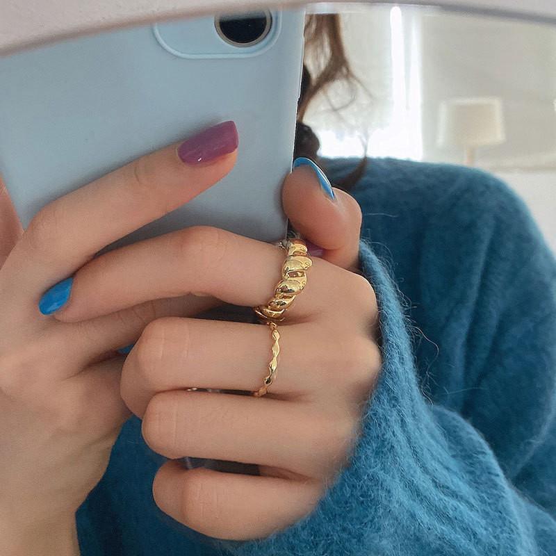 Шикарное кольцо на палец в холодном эстетичном стиле, с позолоченным рогом, для стильных женщин, с регулируемой посадкой