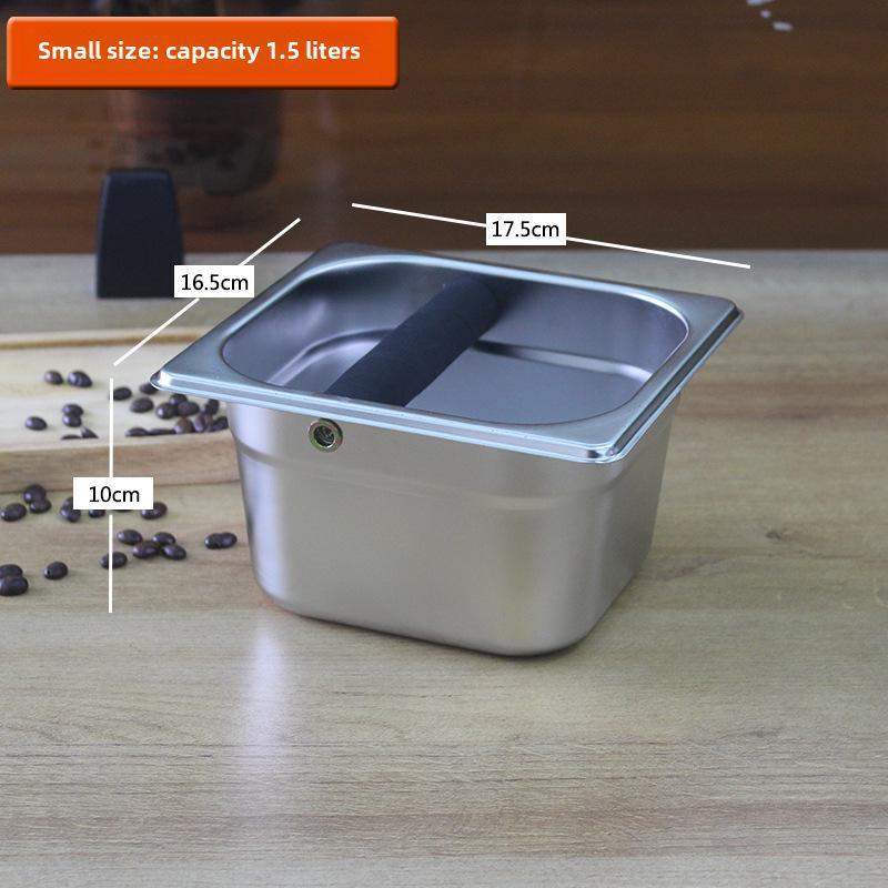 Stainless Steel Non-Slip Coffee Knock Box for Household Espresso Machines