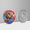 Chinese Dragon Zodiac Painted Metal Coin Badge Creative Souvenirs Creative Coins Fashion Toy Ornaments