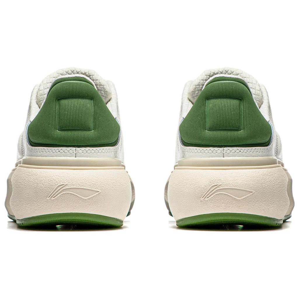 Li Ning Cloud Travel C4D универсальные удобные нескользящие повседневные туфли с низким верхом женские кроссовки белые зеленые AZGU038-3