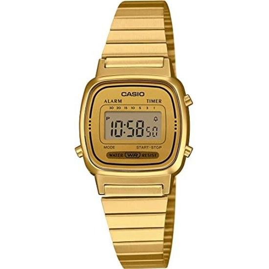 CASIO женские наручные часы цифровой дизайн LA670WGA-9 золотой зарубежная модель