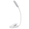 LED Desk Lamp Clip Design Three Level Adjustment Mini Foldable White USB Touch Table Light
