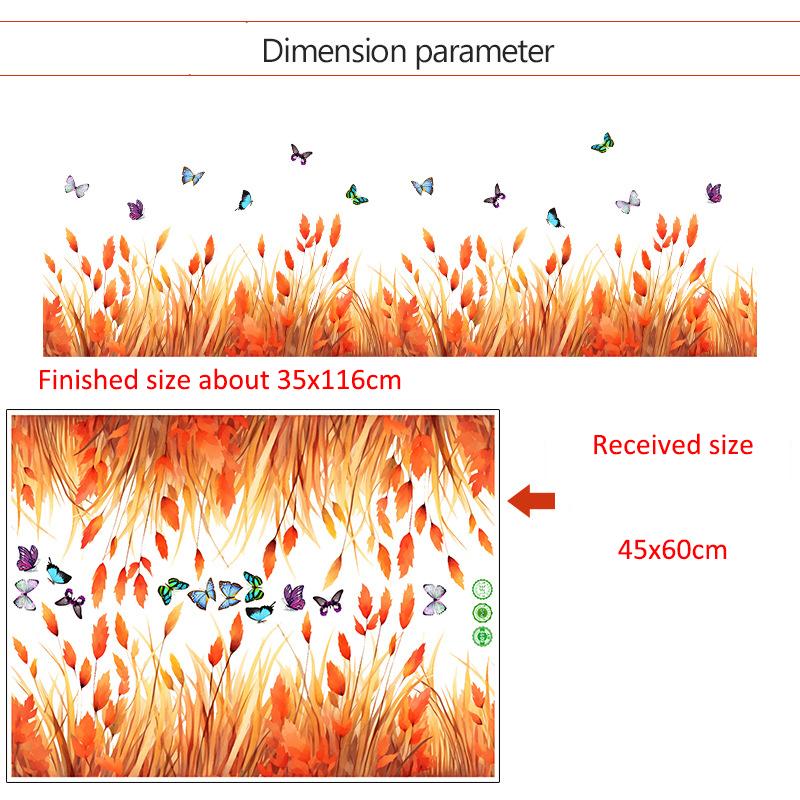 Настенные наклейки для гостиной спальни минималистичные плинтусы цветы розы растения креативная линия талии фоновые картины настенное искусство домашний декор