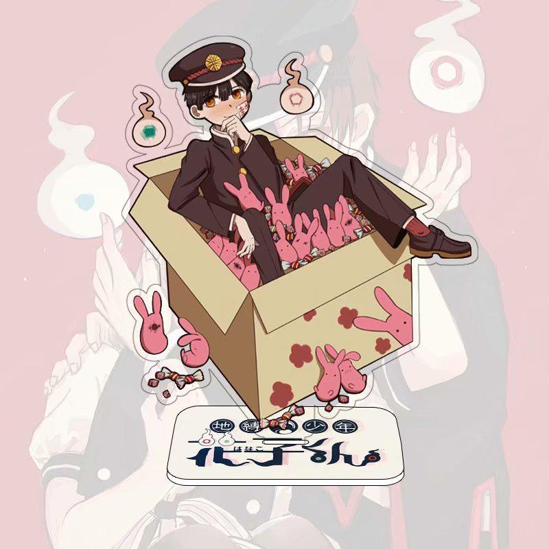 Двусторонняя акриловая фигурка-подставка Jibaku Shonen Hanako-kun Юги и Нэнэ