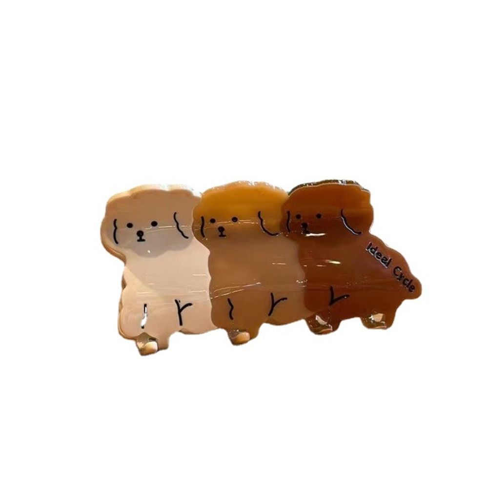 Ins Large Hairpin For Girls Women Hair Clip Puppy Dog Acetate Dog Hair Claw Korean Shark Clip