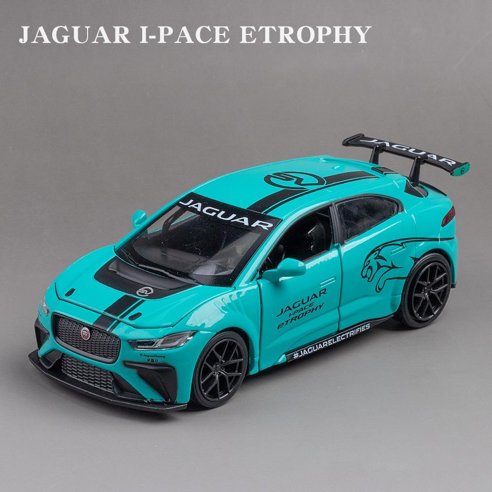 Масштаб 1/32 Jaguar I-PACE, литая под давлением модель автомобиля, игрушечный автомобиль с откатным механизмом, звуком и светом для детей, коллекция подарков для мальчиков и девочек
