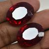 Natural Ruby Loose Gemstone 60 ct Bloody Redf Oval Cut Pair for Jewelry Making and Gem Collections