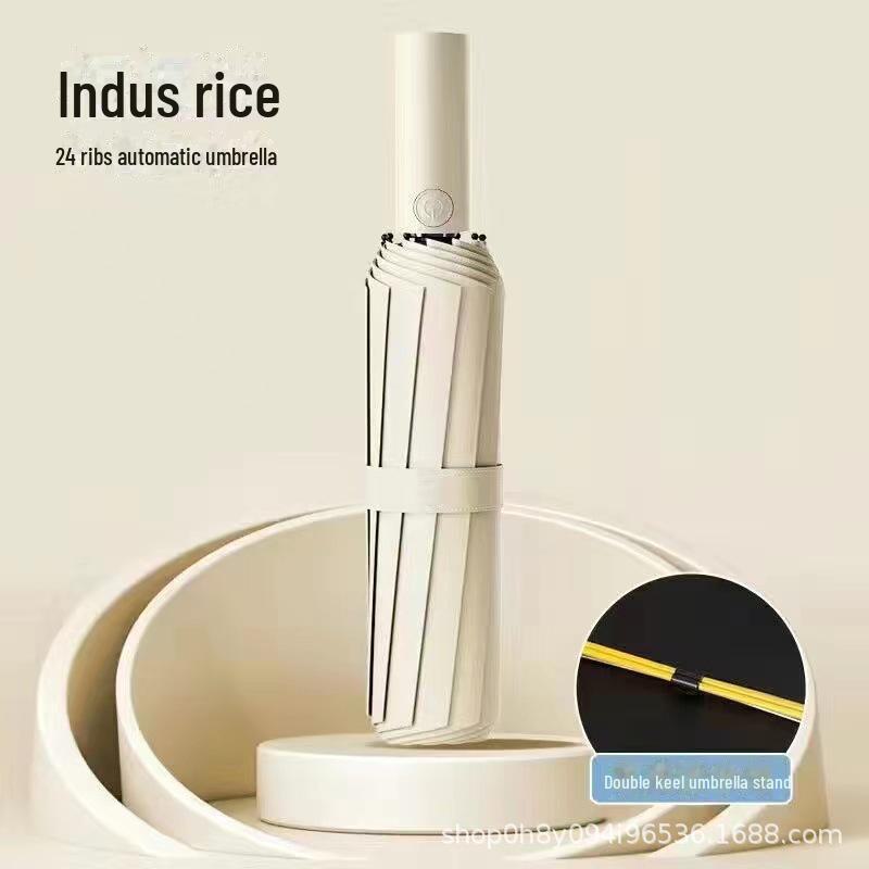 Женский автоматический складной зонт от солнца и дождя с защитой от УФ-лучей и логотипом