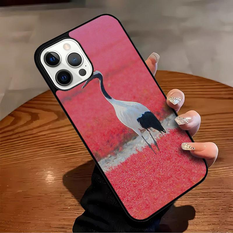 Red-crowned Crane Bird Phone Case For iPhone 17 Air 16 15 14 13 12 11 Pro Max Max Plus Bumper Case Cover