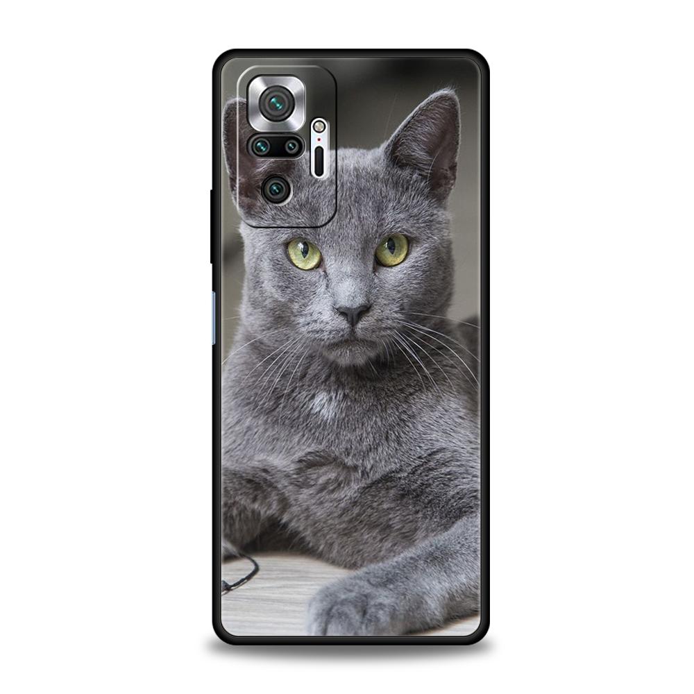 Чехол для телефона с британской короткошерстной кошкой для Xiaomi Redmi Note 12 5G 10C 10 11 9 8 Pro Plus 9S 7 8T 9T 9A 8A 9C K50 K40 игровой чехол