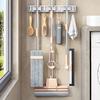 Wall Mounted Broom Rack Strong Load-bearing Adjustable Design Widely Used Easy To Install Mop