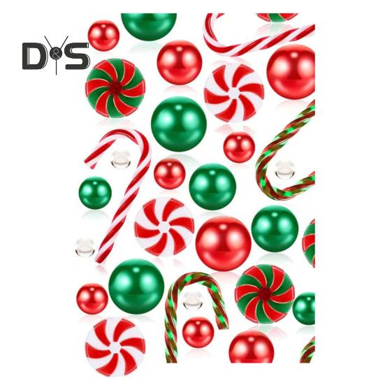 Рождественский набор наполнителей для ваз Плавающие бусины Подсвеченные бусины из искусственного жемчуга Прозрачные водные бусины Рождественские украшения для особых случаев Плавающие свечи