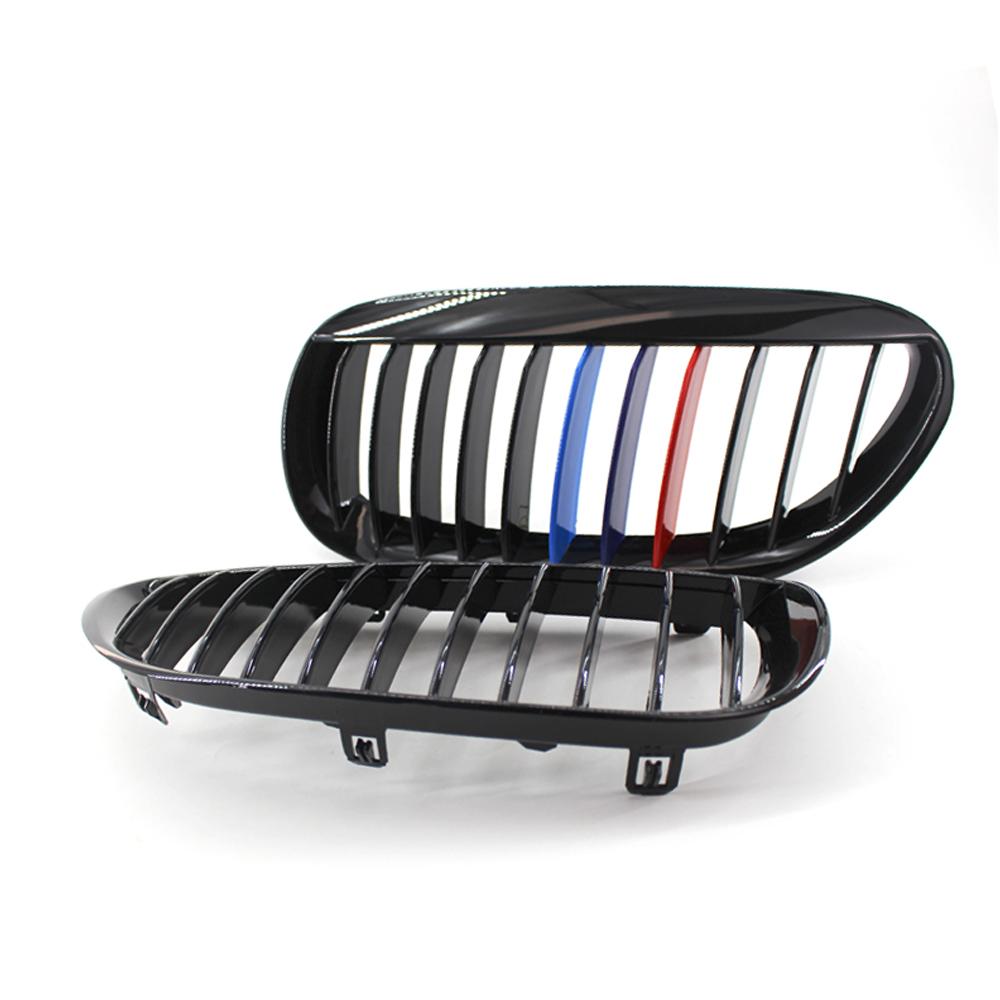 1 Pair Car Front Bumper Hood Kidney Grilles Replacement Grill For BMW 6-Series E63 E64 M6 2Door 630i 640i 650i 645ci