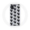 Samsung Galaxy A21S Case Black Hearts Background