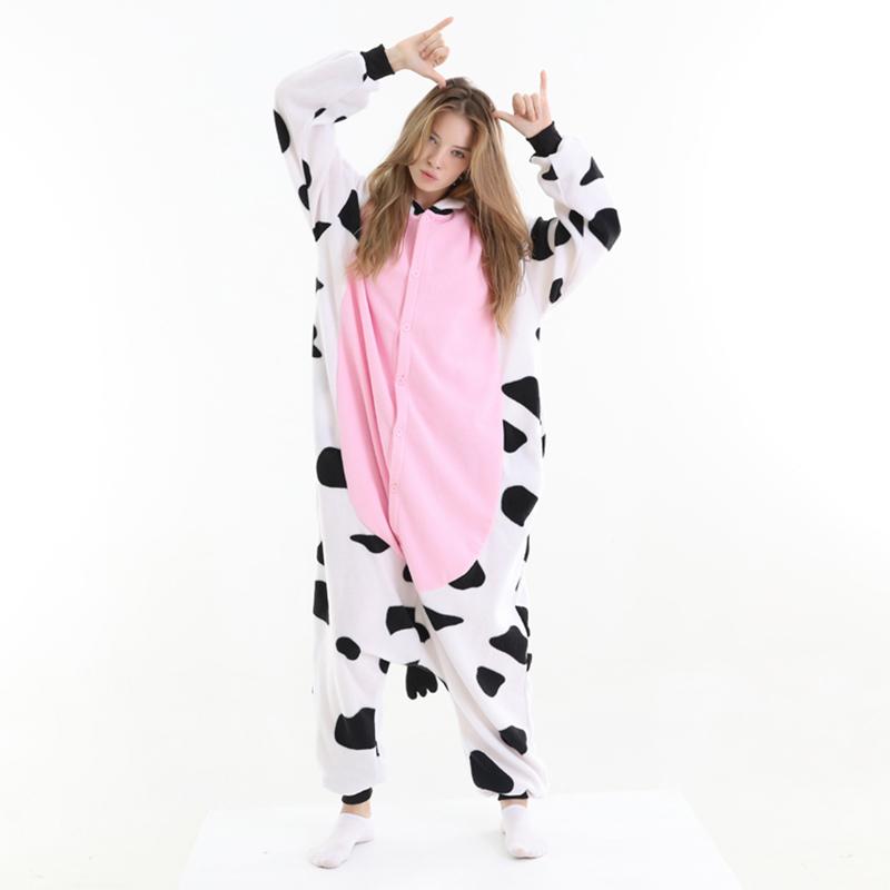 Коровьи комбинезоны для взрослых женщин пижамы для мужчин пижама на все тело кигуруми аниме костюм косплей цельный комбинезон одежда для сна на Хэллоуин