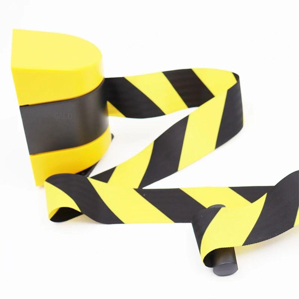 Telescopic Belt Wall Mount Caution Belt Yellow Black Striped Safety Cordon Crowd Control