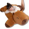 Giant Capybara Plush Doll Floor Mat High Quality Animal Brown Capybara Plush Carpet Home Decor Gift for Boys and Girls