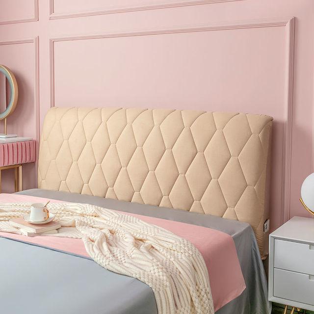 Чехол на изголовье мягкого бархата, утолщенный, полностью обернутый, стеганый, универсальный, против столкновений, пылезащитный прикроватный защитный чехол