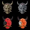 Christmas And Halloween Silver Copper Hannya Mask Resin Party Prop For Cosplay And Celebrations