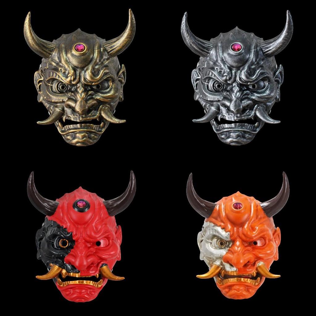 Christmas And Halloween Silver Copper Hannya Mask Resin Party Prop For Cosplay And Celebrations