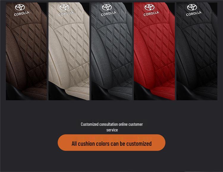 Всесезонные льняные чехлы на сиденья Toyota Corolla, дизайн с полным охватом для 5 сидений