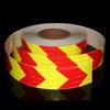 5cm*10m Fluorescent Reflective Tape Outdoor Waterproof Arrow Twill Conspicuity Reflectors Hazard Caution Adhesive Safety Sticker